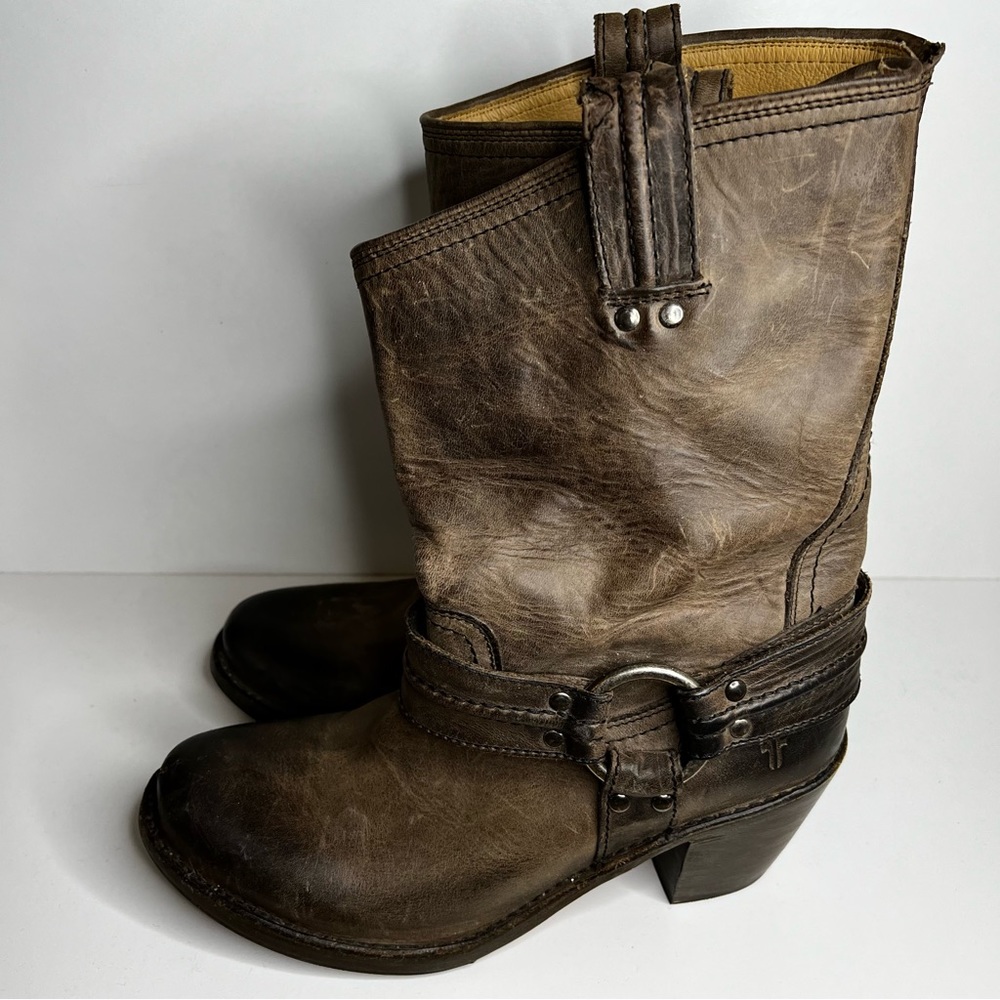 Brown Leather Women's Boots - Picture 3 of 10
